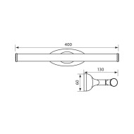 VIVALUX LED BATHROOM FIXTURE WALLY LED 6W 4000K CHROME