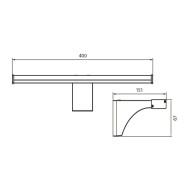 VIVALUX LED BATHROOM FIXTURE ZOE LED 8W 4000K CHROME