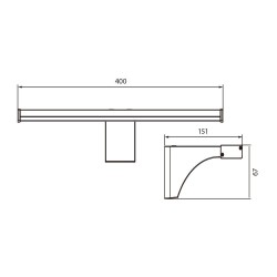VIVALUX LED BATHROOM FIXTURE ZOE LED 8W 4000K CHROME