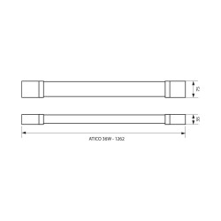 VIVALUX LED ОСВЕТИТЕЛНО ТЯЛО ATICO LED 36W 1200 MM 4000K IP65