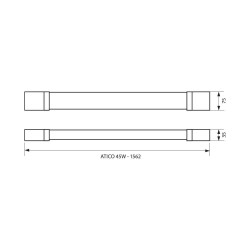 VIVALUX LED ОСВЕТИТЕЛНО ТЯЛО ATICO LED 45W 1500 MM 4000K IP65