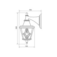 VIVALUX FACADE WALL LIGHT LANTERN LYON WD003 ANTIQUE BRASS IP44 VIV004198