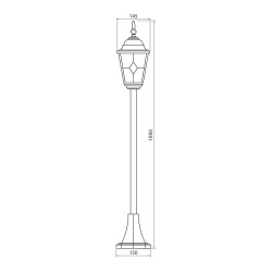 VIVALUX LAMPĂ STALP DE Grădină MURANO PS007 ALAMA ANTICA IP44 VIV004231 