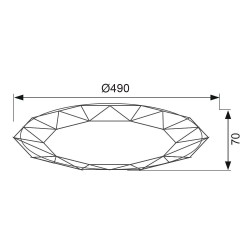 VIVALUX CORPORARE DE ILUMINAT LED VIVALUX MULTIFUNCTIONAL JEWEL LED 60W 3000-6400K