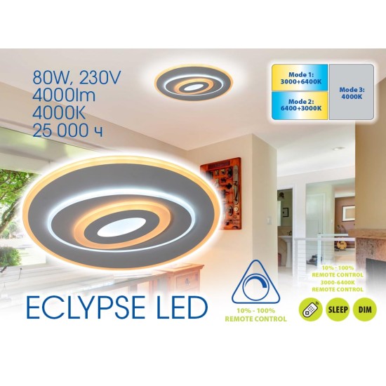 VIVALUX CORPORARE DE ILUMINAT LED VIVALUX MULTIFUNCTIONAL ECLYPSE LED 80W