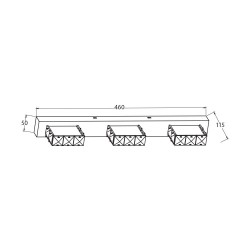 VIVALUX LED BATHROOM FIXTURE JOYA LED 9W 4000K CHROME