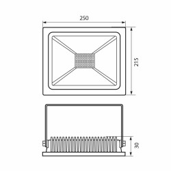 VIVALUX LED ПРОЖЕКТОР TREND LED 100W  БЯЛ 4000K VIV004337