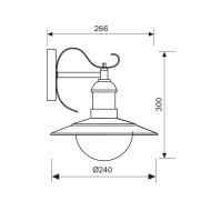 VIVALUX APLICE EXTERIOR RIVIERA  WD010  ALAMA ANTICHĂ  IP44 VIV004367 
