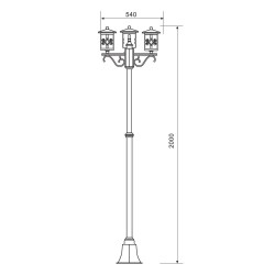 VIVALUX LAMPĂ STALP DE Grădină MURANO PL007 ANTICA ALAMA IP44 VIV004375