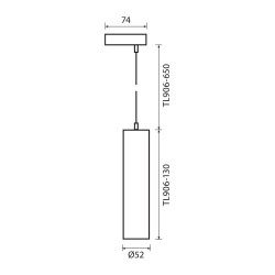 VIVALUX TRACK LIGHT SUSPENSION TL906 LUX  130 ММ WHITE