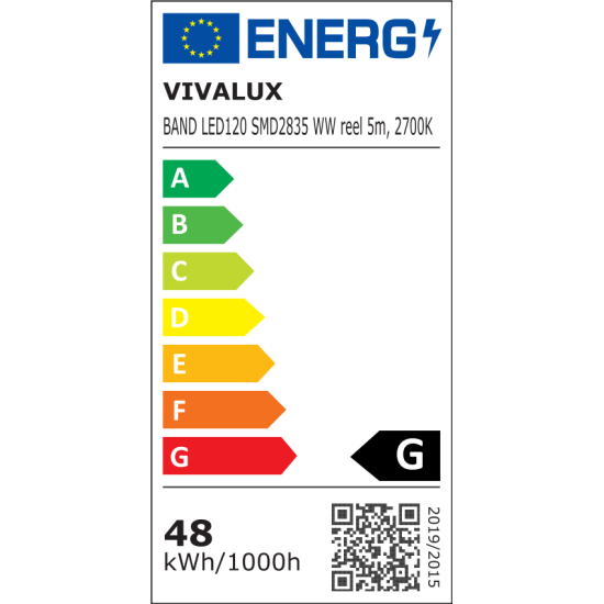 VIVALUX BANDA FLEXIBILĂ  LED∙ 120 SMD2835 ∙ 2700K ∙ 5M