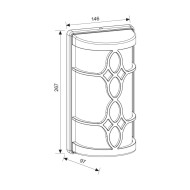 VIVALUX  FACADE LIGHTING UNIT DAKAR  1XE27  BLACK  IP44