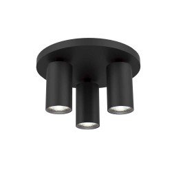 VIVALUX КРЪГЪЛ СПОТ ЗА ТАВАН SP713-3R BK LUX ∙ ЧЕРЕН ∙ 3XGU10