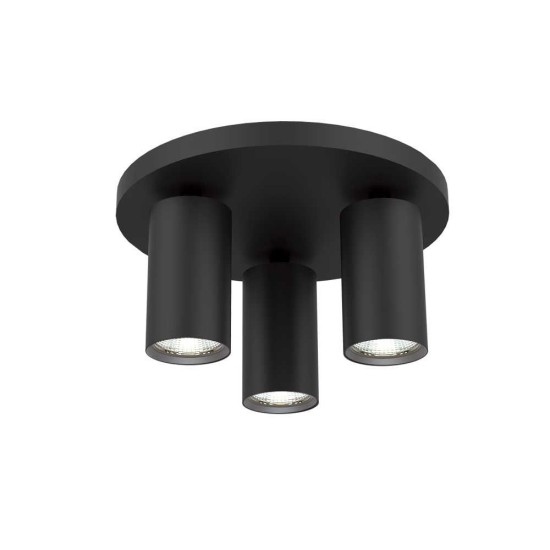 VIVALUX ROUND CEILING SPOT SP713-3R BK LUX ∙ BLACK ∙ 3XGU10