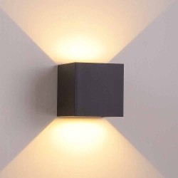 VIVALUX APLICE EXTERIOR LUMINAIRE STARK LED  2 X 3W SQ  BLACK  4000K  IP54