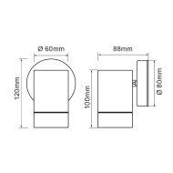 VIVALUX  FACADE LIGHTING UNIT NAVARA 1XGU10 BLACK IP44 VIV004648