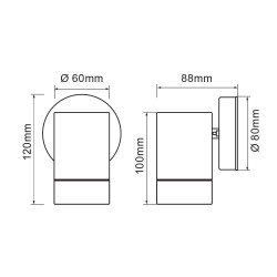 VIVALUX APLICE EXTERIOR LUMINAIRE NAVARA 1XGU10 NEGRU IP44 VIV004648