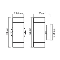 VIVALUX APLICE EXTERIOR LUMINAIRE NAVARA 2XGU10 NEGRU IP44 VIV004649