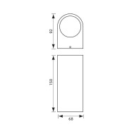 VIVALUX  FACADE LIGHTING UNIT PORTO/R  2 X GU10  WHITE  IP44 VIV004667