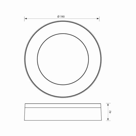VIVALUX  LED CEILING LIGHT DOLCE/R LED ∙ 15W ∙ WHITE ∙ 4000K ∙ IP65 ∙ IP65 VIV004747