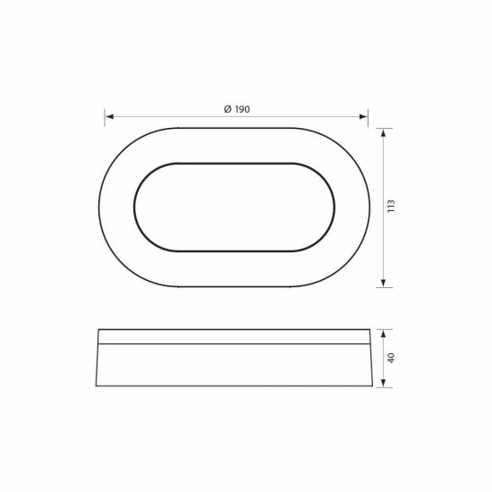 VIVALUX  LED CEILING LIGHT DOLCE/O LED ∙ 11W ∙ BLACK ∙ 4000K ∙ IP65 VIV004752