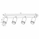 VIVALUX LINEAR CEILING SPOT SP734-4L BK KING ∙ BLACK ∙ 4XGU10