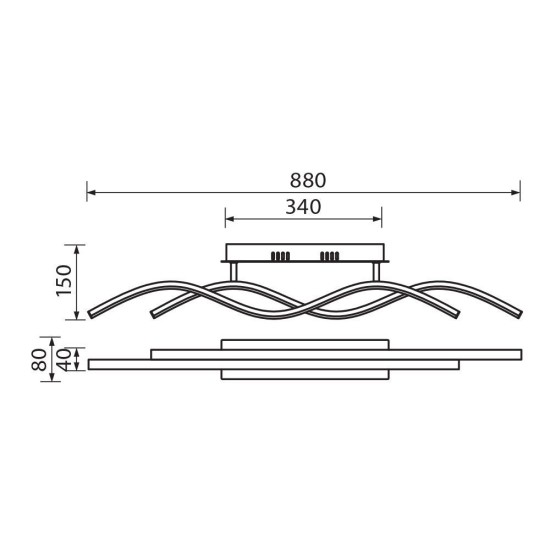 VIVALUX LED LIGHTING FIXTURE SOLUT LED 27W WHITE CCT-switch VIV004860