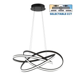 VIVALUX LED CHANDELIER MAREA LED 60W BLACK CCT VIV004867