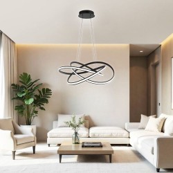 VIVALUX LED CHANDELIER MAREA LED 60W BLACK CCT VIV004867