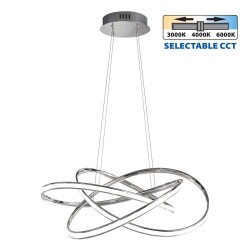 VIVALUX LED CHANDELIER MAREA LED 60W CHROME CCT VIV004868