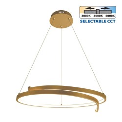 VIVALUX LED CHANDELIER OMICRON LED 38W  GOLD CCT VIV004869