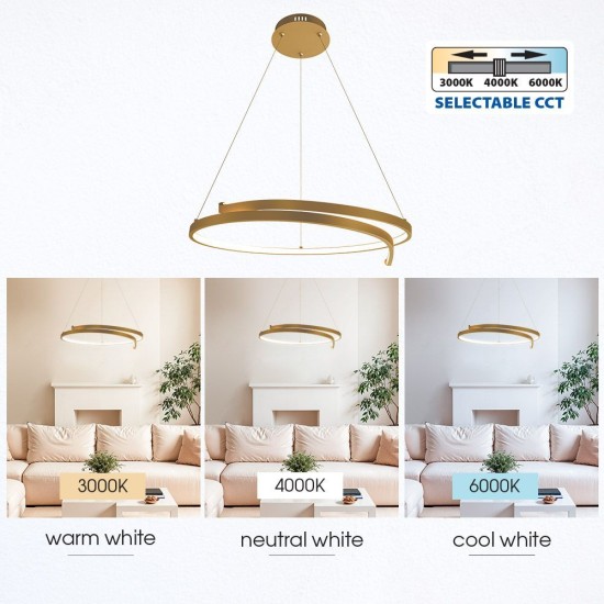 VIVALUX  LED ПОЛИЛЕЙ OMICRON LED 38W CCT ЗЛАТО VIV004869