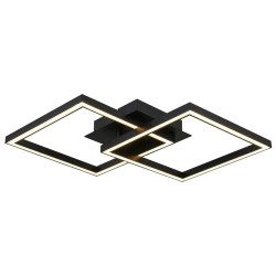 VIVALUX LED LIGHTING FIXTURE SONOMA LED SQ2  20W BLACK 4000K VIV005033