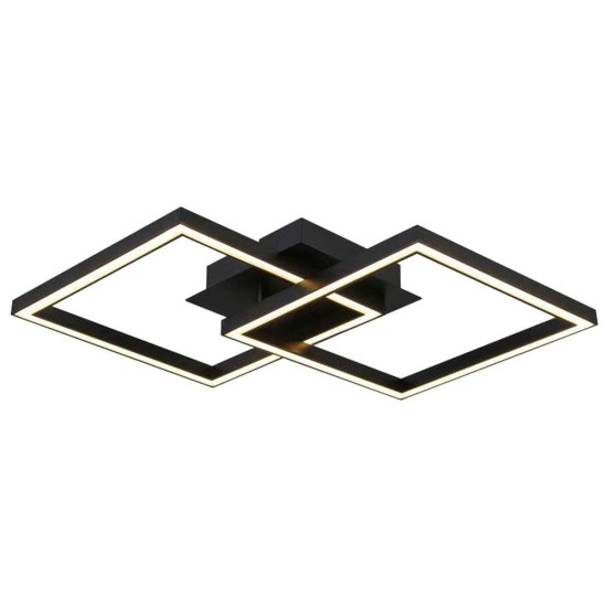 VIVALUX LED LIGHTING FIXTURE SONOMA LED SQ2  20W BLACK 4000K VIV005033