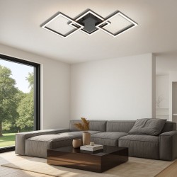 VIVALUX LED LIGHTING FIXTURE SONOMA LED SQ3  24W BLACK 4000K VIV005036
