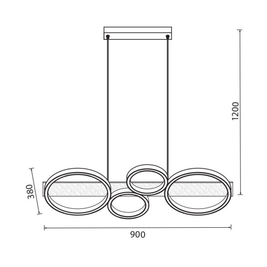VIVALUX LED LIGHTING FIXTURE MATTEO LED 38W VIV005159