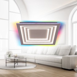 VIVALUX  LED МУЛТИФУНКЦИОНАЛНА ПЛАФОНИЕРА С ДИСТАНЦИОННО DAKOTA LED 102W RGB+CCT VIV005171 