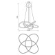 VIVALUX LED CHANDELIER MAREA LED 60W CHROME CCT VIV004868