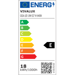 VIVALUX LED ЛАМПА GIGA LED  18W  2000LM  E27 6400K VIV004697 