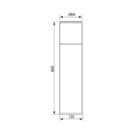 VIVALUX LAMPĂ DE Grădină  KYOTO/PS 1XE27  NEGRU  IP44 VIV004345