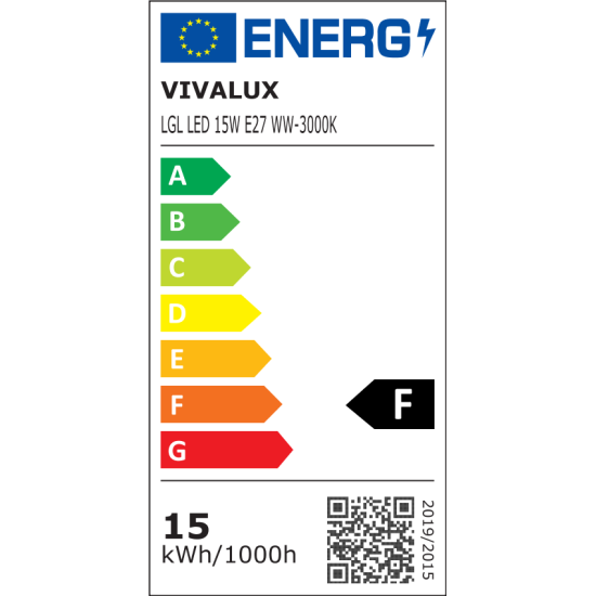 VIVALUX LED ЛАМПА LARGO LED VIV003641 ∙ 15W ∙ 1550LM ∙ E27 ∙ 3000K