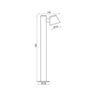 VIVALUX LAMPĂ DE Grădină OSAKA/PS  1 X GU10  BLACK  IP44 VIV004347