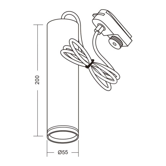 VIVALUX TRACK LIGHT SUSPENSION KING TL909 BLACK