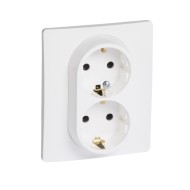 LEGRAND NILOE CONTACT DUBLE SHUKO 16A CU PROTECTIE COPII ALBA 764544