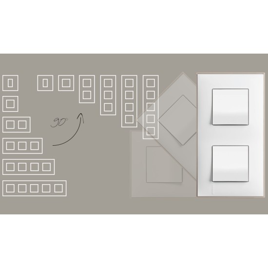 BTICINO CLASSIA TRIPLE MODULES FRAME WHITE R4802M3RW