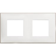 BTICINO CLASSIA 2+2 MODULES FRAME WHITE SATIN R4802M2WS