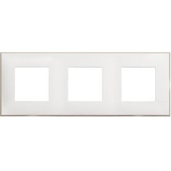 BTICINO CLASSIA TRIPLE MODULES FRAME WHITE SATIN R4802M3WS