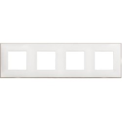 BTICINO CLASSIA RAMĂ 4 MODULE ALBĂ SATIN R4802M4WS