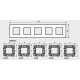 BTICINO CLASSIA 5 MODUL FRAME WHITE R4802M5RW