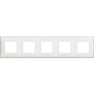 BTICINO CLASSIA 5 MODUL FRAME WHITE SATIN R4802M5WS